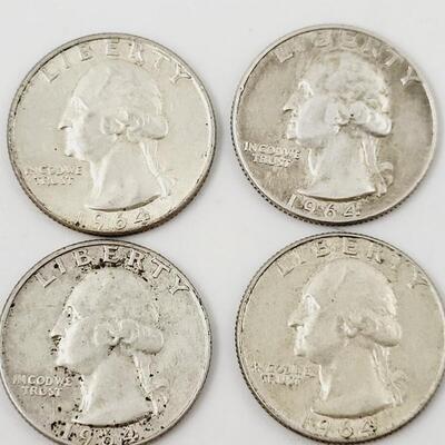 50S & 60S SILVER QUARTERS - 10PC