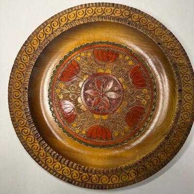 European Hand Carved Plate