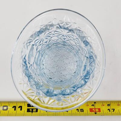SKY BLUE CUT GLASS TOP HAT