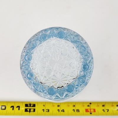 SKY BLUE CUT GLASS TOP HAT