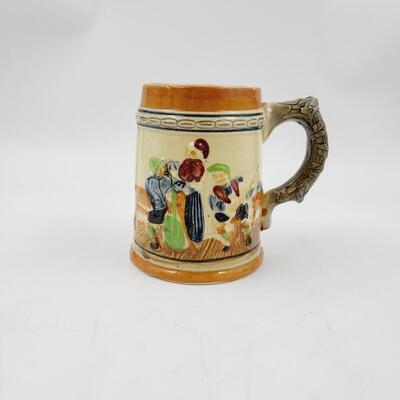 JAPANESE DECORATED CERAMIC BEER STEIN