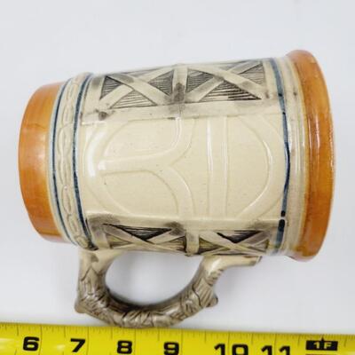 JAPANESE DECORATED CERAMIC BEER STEIN