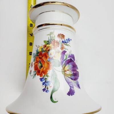 BEAUTIFUL FLOWERED CZECH ROYAL CROWN CHINA VASE
