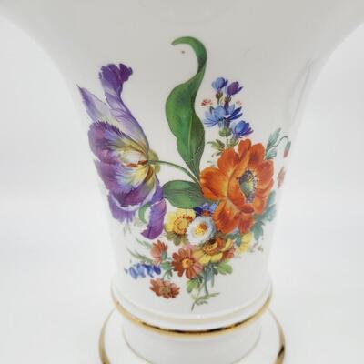 BEAUTIFUL FLOWERED CZECH ROYAL CROWN CHINA VASE