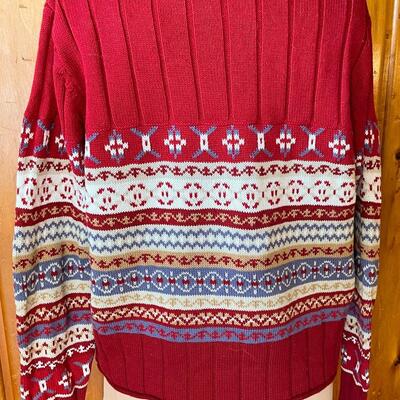 FADED GLORY NORDIC STYLE RED SWEATER - SIZE XL