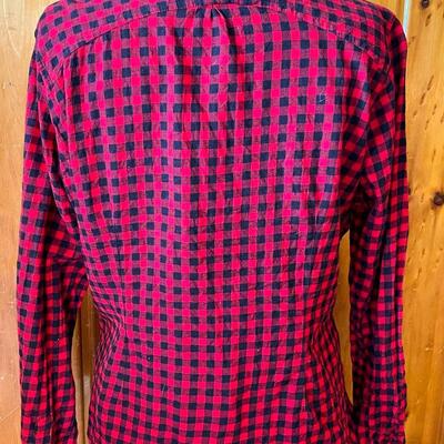 WOOLRICH RED GINGHAM BUTTON-DOWN SHIRT - SIZE XL PETITE