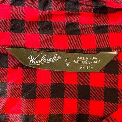 WOOLRICH RED GINGHAM BUTTON-DOWN SHIRT - SIZE XL PETITE