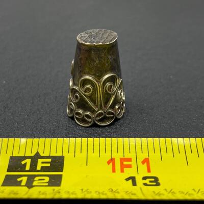 ANTIQUE MEXICO 925 STERLING SILVER THIMBLE