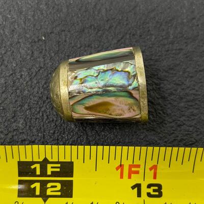 ANTIQUE MEXICO ABALONE THIMBLE