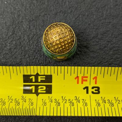 VINTAGE ENAMEL CLOISONNE THIMBLE