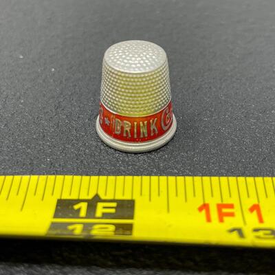 VINTAGE â€œDRINK COCA-COLA IN BOTTLESâ€ ALUMINUM THIMBLE