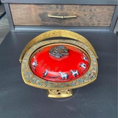 Brass decorative container