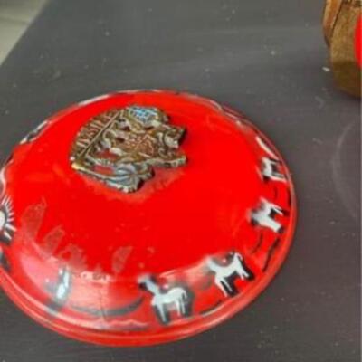 Brass decorative container