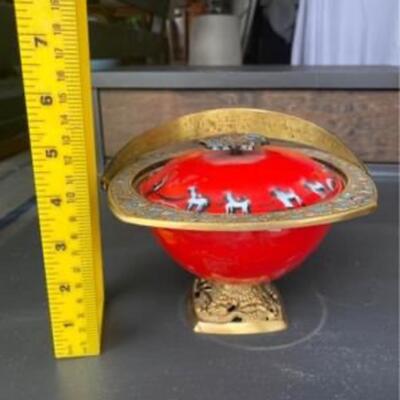 Brass decorative container