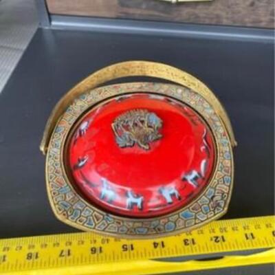 Brass decorative container