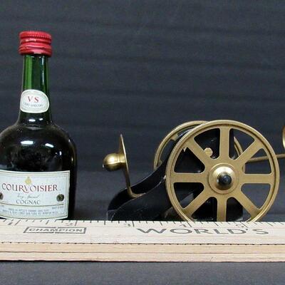 Older Sealed Bottle Courvoisier Cognac Mini Bottle in Canon