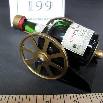 Older Sealed Bottle Courvoisier Cognac Mini Bottle in Canon