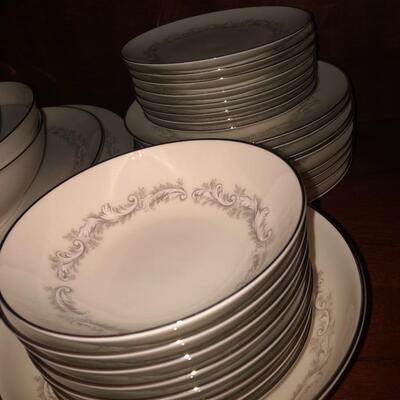 Porcelain Dinnerware set as pictured.
