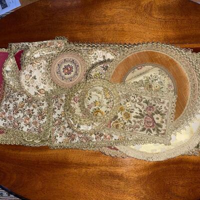 Large Lot of Brocade Table DÃ©cor 