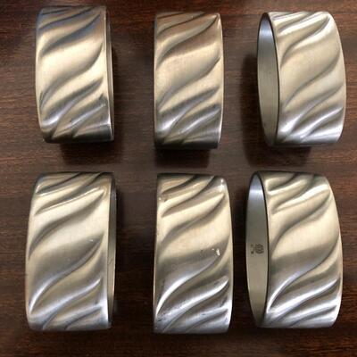Pewter Napkin Rings and Serving Set