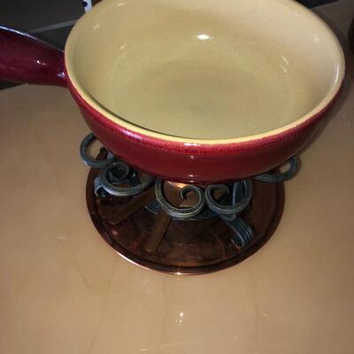 Fondue Pot and MCM  Fondue Skewers