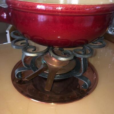 Fondue Pot and MCM  Fondue Skewers