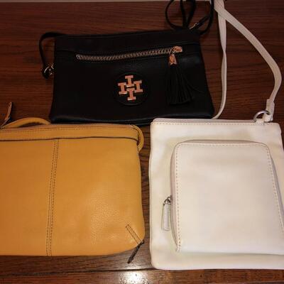 Three Petit Casual Bags - Black, White Yellow