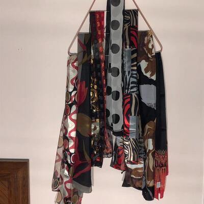 Red,Black and Gold Scarves Lot of 7