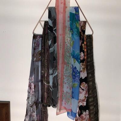 Sheer Floral Scarves Lot of 7