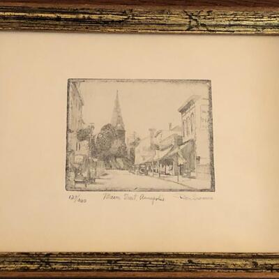 Main Street Annapolis Framed Print Signed 