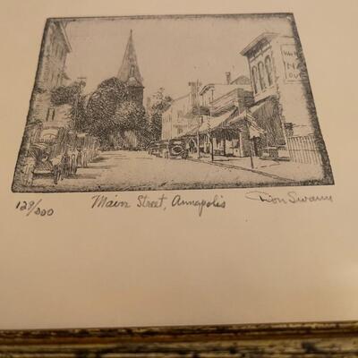 Main Street Annapolis Framed Print Signed 