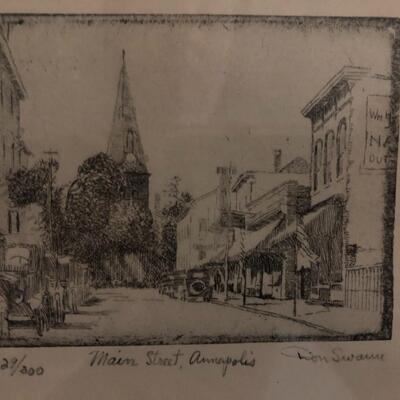 Main Street Annapolis Framed Print Signed 