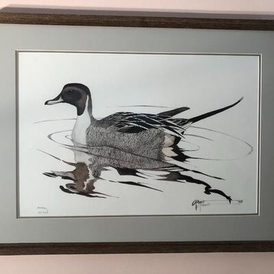 Two Duck Framed Prints Signed 