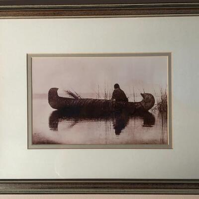 Person in Canoe Framed Print