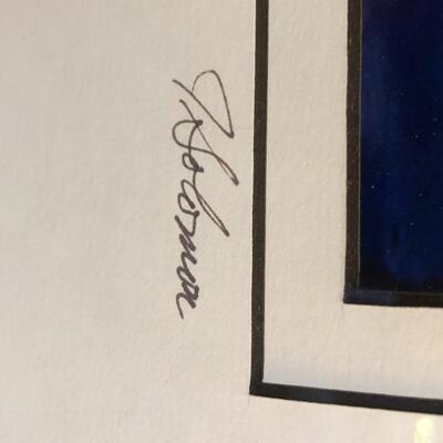 Ocean with Bare Tree Framed Photo Signed 