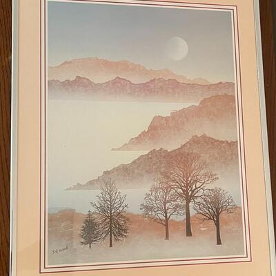Modern Landscape Print Signed