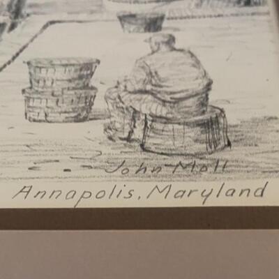 City Dock, Annapolis Maryland Signed 