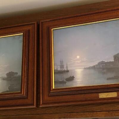 Series of Two by Henry Pether in Heavy Wood Frames 