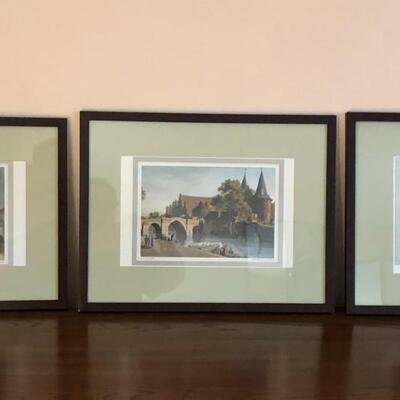Seies of Three Villages Framed Prints