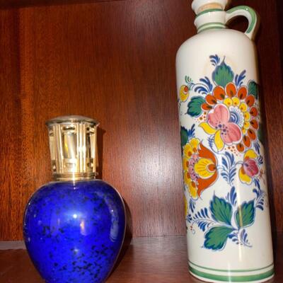 Kerosene Lamp and  German Jug