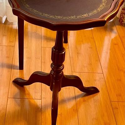 Small Octagonal Side Table and Oval Mirror