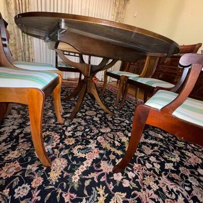 Vintage European Style Dining Table and Chairs