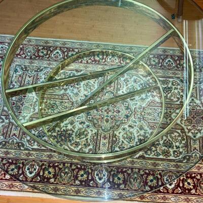 Round, Glass-Top Coffee Table