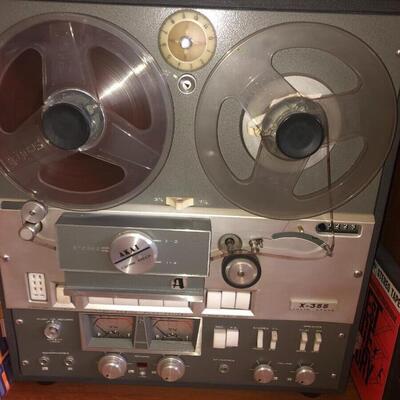Stereo System with Reel to Reel in Large Cabinet