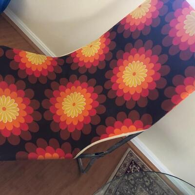 Retro 60's Patio Chair with Groovy Floral Cover