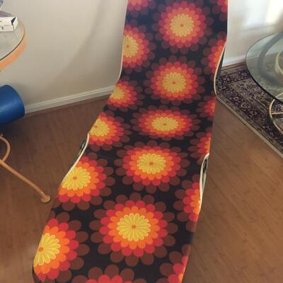 Retro 60's Patio Chair with Groovy Floral Cover