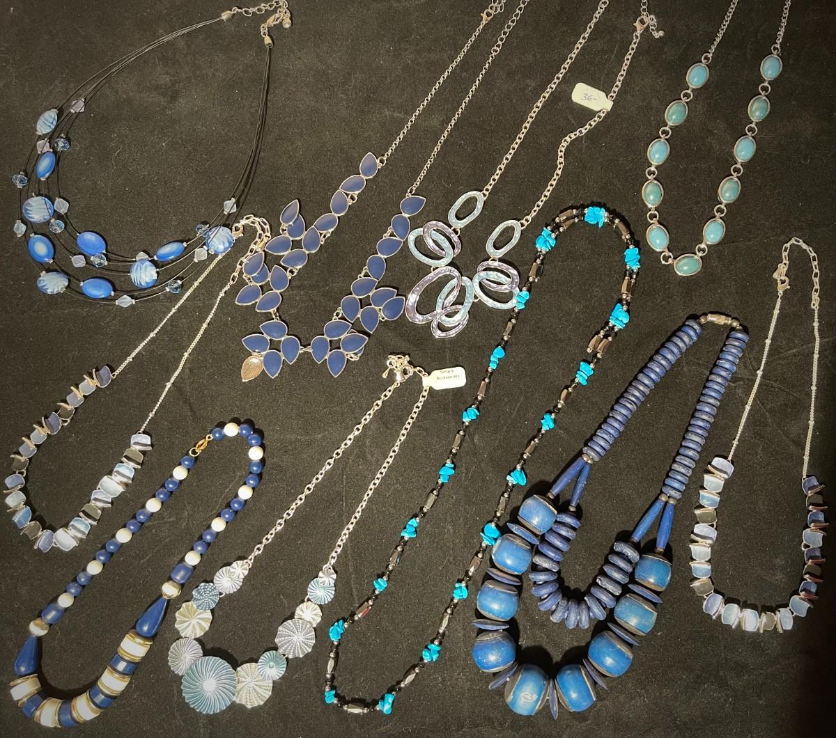 Hues of Blue Costume Jewelry
