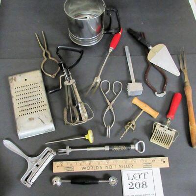 Lot of Vintage Kitchen Gadgets, Tenderizer is an Advertising Item