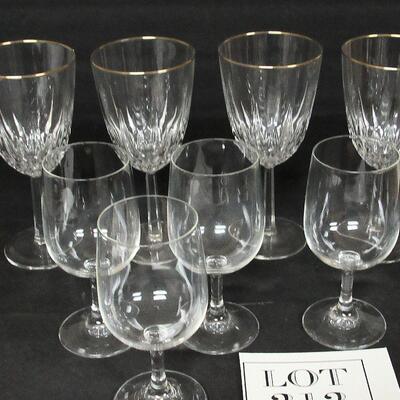 2 Sets of 4 Clear Goblets