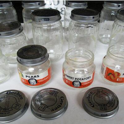 Lot of Gerber Baby Food Jars